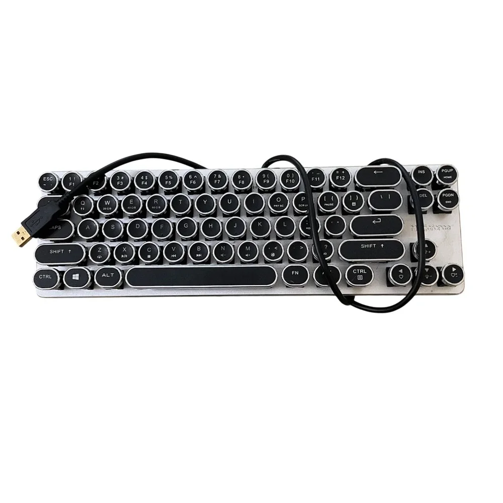 Magicforce Smart 68 Keys Mini Mechanical Keyboard Typewriter Style Silver Black‎